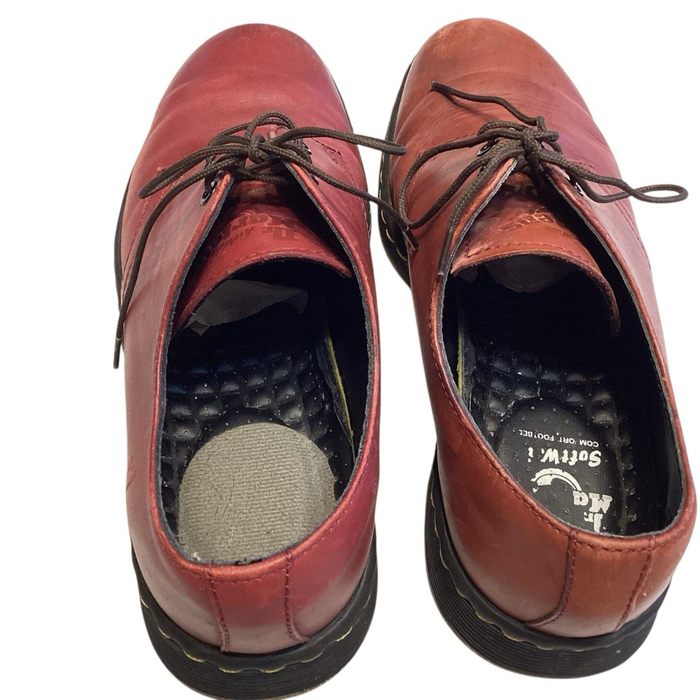 Doc Marten Shoes Women Sz 6 Red Cavendish Oxfords Air Wave Leather - Picture 6 of 10